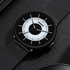 2020 Minimalist Men's Fashion Ultra Thin Watches Simple Men Business Stainless Steel Mesh Belt Quartz Watch Relogio Masculino