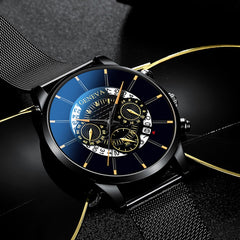 Fashion Men's Watch Sport Watches Luxury Relogio Masculino Calendar Men Watch Steel Mesh Band Watch Men Clock Reloj Hombre