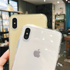 TIKITAKA For iPhone 7 Phone Case Clear Solid Candy Color For iPhone 11Pro XS Max 6 6s 7 8 Plus X XR Soft TPU Silicone Back Cover