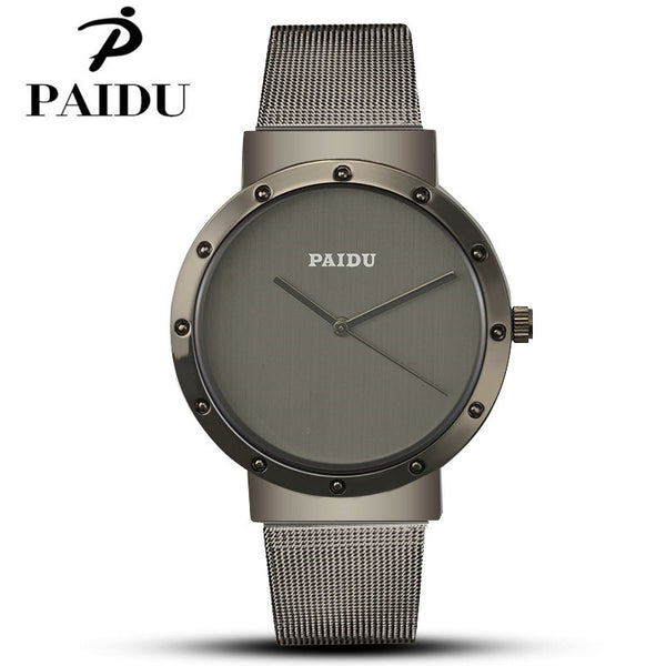 Luxury Full Steel Watches Paidu Men Watch Fashion Elegant Hombre Wristwatch Clock Quartz Reloj Male Masculine Relojes msfashion