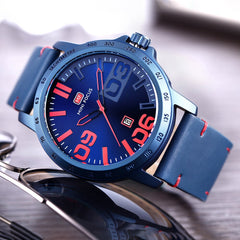 MINI FOCUS Luxury Brand Men Watches Leather Watch Strap Fashion Casual Dress Men's Wrist Watches Quartz Watch Men Waterproof