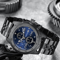 MINI FOCUS Wrist Watch Men Sports Watches Mens 2019 Stainless Steel Quartz Watch Military Top Brand Luxury Chronograph Calendar