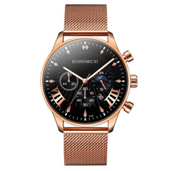 relogio masculino 2020 Fashion Mens Business Watches Men Date Calendar Clock Luxury Stainless Steel Mesh Belt Quartz Wrist Watch