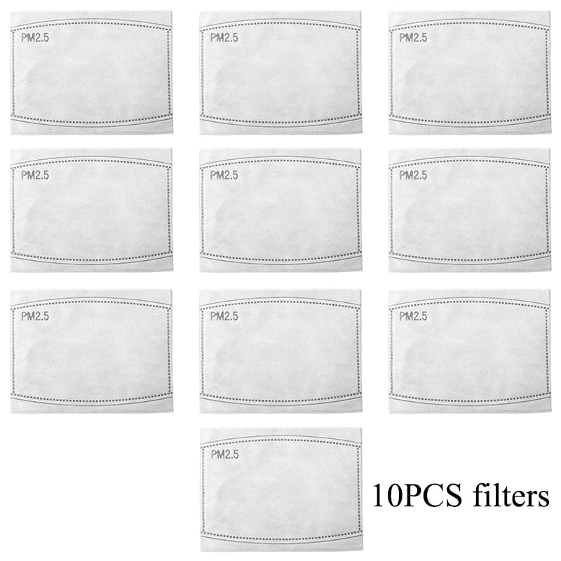 PM2.5 Anti Pollution Mask Dust Respirator Washable Reusable Masks With Valve Filter Cotton Unisex Mouth Muffle