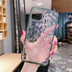 Diamond Pattern Transparent Phone Cases For iPhone 11 11 Pro Max XR XS Max X 7 8 Plus Bumper Shockproof Soft Silicone Back Cover
