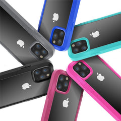 Shockproof Armor Silicone Case For iPhone 11 Pro XS Max Transparent Cases For iPhone 6 6S 7 8 Plus X XR Luxury TPU Acrylic Cover