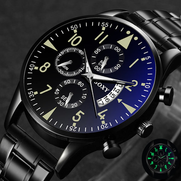 Classic Steel Watch relogio masculino Quartz Wristwatch Luminous SOXY Men's Watches Classic Calendar Mens Business saati hours