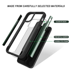 Armor Shockproof Metal Phone Case For iPhone 11 11 Pro Transparent  Hard PC+TPU Full Body Back Cover Capa For iPhone 11 Pro Max
