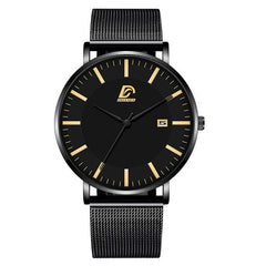 Reloj Hombre 2020 Luxury Mens Fashion Business Minimalist Watches Ultra Thin Stainless Steel Mesh Belt Analog Quartz Wrist Watch