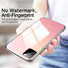 TIKITAKA Gradient Transparent  Phone Case For iPhone XR 11 Pro Max XR XS Max X 8 7 6 6S Plus Anti-Scratch Tempered Glass Cover