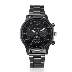 Top Men's Watch Black Fashion Stainless Steel Band Watch Business Wristwatch relogio masculino erkek kol saat cheap watches