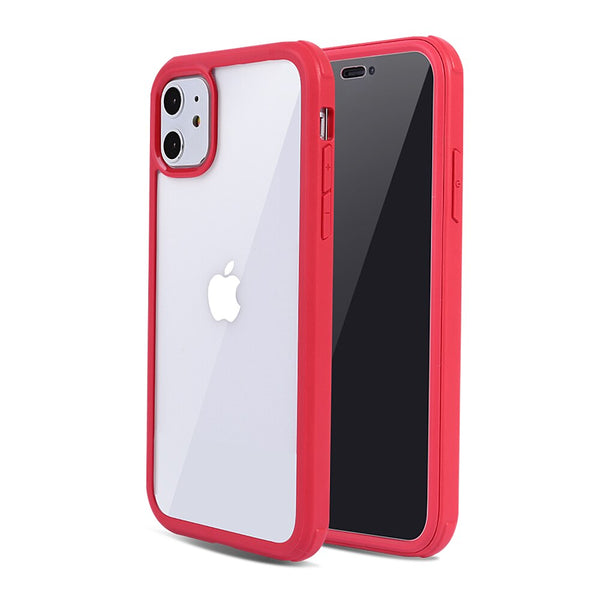 Fashion Shockproof Bumper Transparent TPU Phone Case For iPhone 11Pro Max X XR XS Max Double-sided tempered glass Cases PC Cover