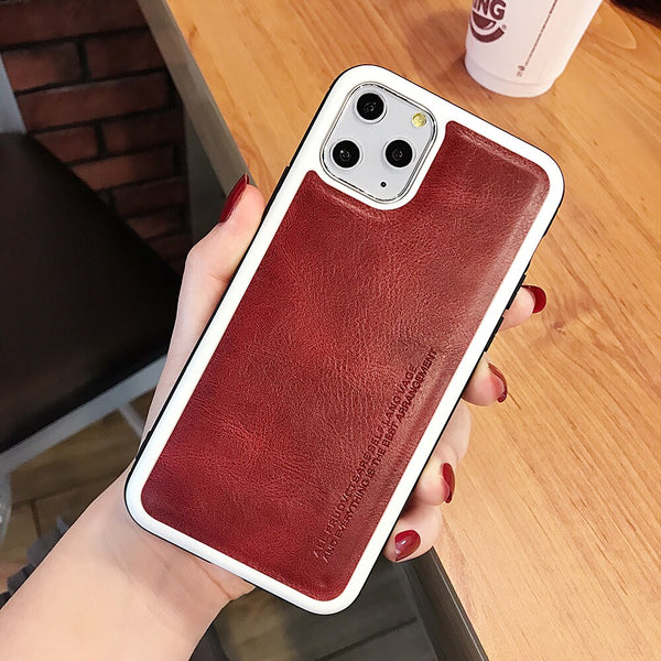 TIKITAKA Vintage Leather Case For iPhone 11 11Pro Max XR X XS Max 8 7 Plus 6 6s Plus Ultra-thin Soft PU Anti Shock Back Cover
