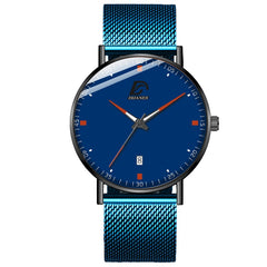 2020 Fashion Mens Business Minimalist Watches Luxury Ultra Thin Stainless Steel Mesh Belt Analog Quartz Watch relogio masculino