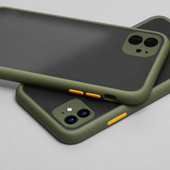 Phone Case For iPhone 11 Pro Max X XR XS Max 7 8 Plus Luxury Contrast Color Frame Matte Hard PC Protective For iPhone 11 Case