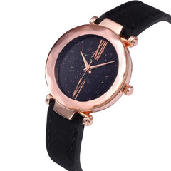 Beat Sale Women Watches Scale Dial Ladies Romantic Starry Sky Analog Quartz Wristwatch Design Leather Clock Zegarki Damskie@50