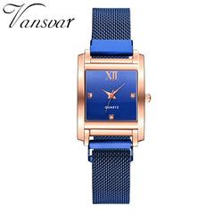 Luxury Women Watches Magnetic Strap Female Clock Quartz Wristwatch Fashion Ladies Square Wrist Watch Top Brand Reloj Muje@50