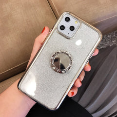 Glitter Diamond Phone Case For iPhone 11Pro Max X XS Max Xr 8 7 6S 6Plus Soft Silicone Magnetic Finger Ring Kickstand Back Cover