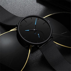 relogio masculino Men's Fashion Casual Watches Minimalist Men Business Clock Male Stainless Steel Mesh Belt Simple Quartz Watch