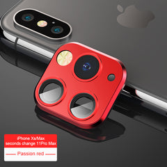 Modified Metal Sticker Camera Lens Seconds Change Cover For iPhone X XS MAX Fake Camera For iPhone 11 Pro Max Glass Protector
