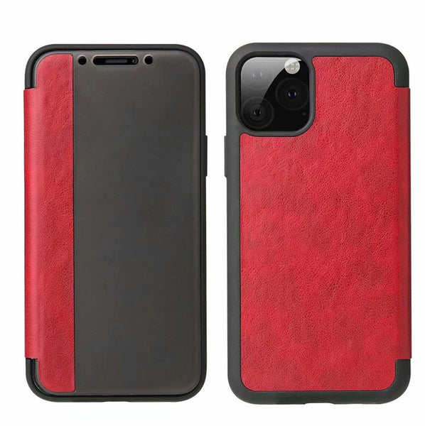 Business Magnetic Flip Translucent Cases For iPhone 11 11 Pro Max XR XS Max X 8 7 Plus Shockproof PU Leather Phone Back Cover