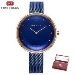 MINI FOCUS Women Watches Luxury Dress Womens Watches Top Brand Hand Clock Milanese Steel Lady Watch For Woman Rose Gold Quartz