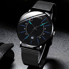 Ultra Thin Fashion Watch Mens Minimalist Watches Luxury Stainless Steel Men's Watches Analog Quartz Watch Relogio Masculino