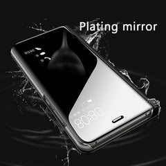 Plating Mirror Flip Case For iphone 11Pro Max XR X 8 7 6 6s Plus Cases Slim Clear Window Cover for Samsung Galaxy S8 S7 S6 A7 A5