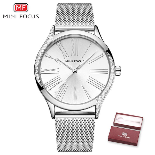 MINI FOCUS Women Watches Top Brand Luxury Quartz Gold Watch Women Fashion Stainless Steel Ladies Wrist Watches Relojes Mujer