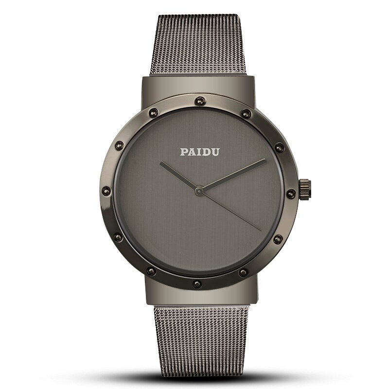Luxury Full Steel Watches Paidu Men Watch Fashion Elegant Hombre Wristwatch Clock Quartz Reloj Male Masculine Relojes msfashion