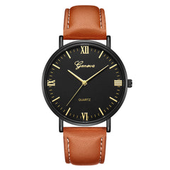 Fashion Men Watches Case Synthetic Leather Belt Analog Quartz Sport Watch mens Watches Top Brand Business Clock Masculino Reloj