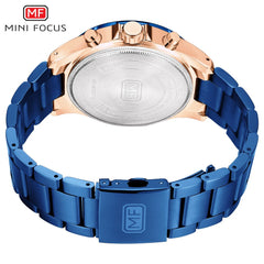 MINI FOCUS Quartz Watches Mens 2019 Top Brand Luxury Analog Watch Military Male Stainless Steel Watch Men Sports Army Waterproof