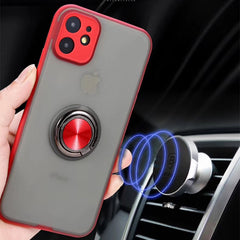Magnetic Ring Holder Phone Cases For iPhone 11 11Pro Max X XR XS Max 11 8 7 6 6S Plus Silicone Bumper Transparent Matte Cases