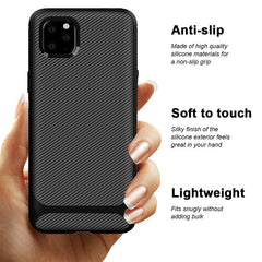 Fashion Stripe Carbon Fiber Phone Case For iPhone 11 Pro Max XR XS Max 8 7 6 6S Plus Slim Vintage Hard PC Shockproof back Cover