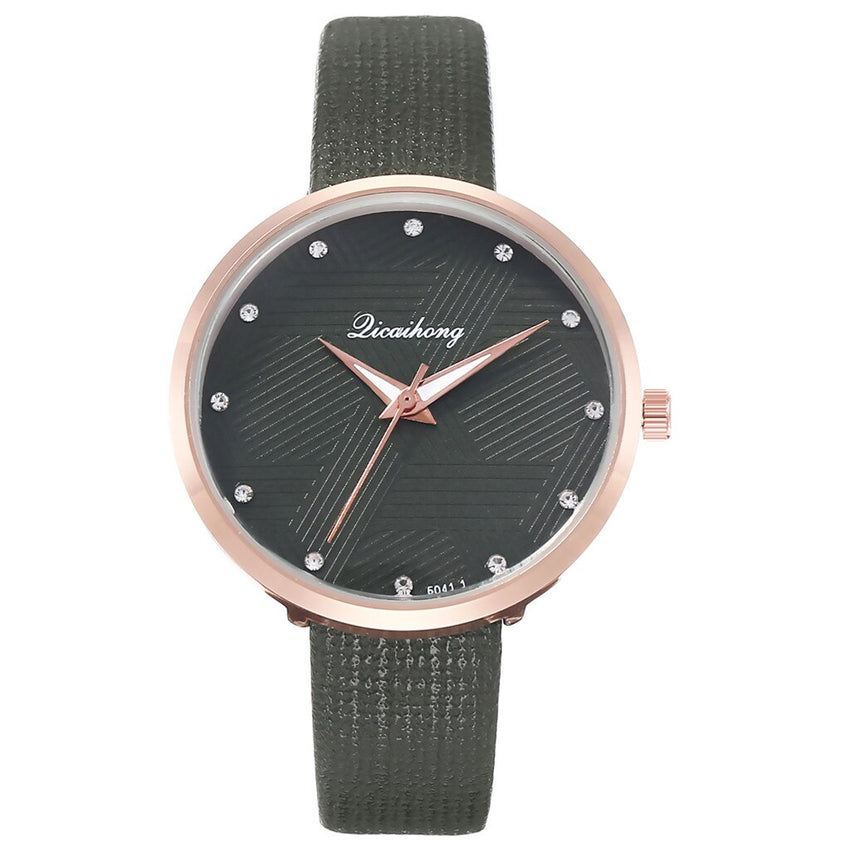 Women's Watch Fashion Diamond Dial Stainless Steel Simple Ladies Watches Quartz Wristwatches Clock Leather Relogio Feminino@50