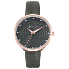 Women's Watch Fashion Diamond Dial Stainless Steel Simple Ladies Watches Quartz Wristwatches Clock Leather Relogio Feminino@50