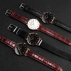 OGY Men's Watches Simple Time Luxury Sports Quartz-Watch Leather Strap Nylon Men Clock Wristwatch Reloj Hombre Relogio Masculino