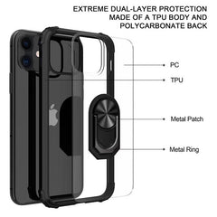 Magnetic Car Bracket Phone Case For iPhone 11 Pro Max XR XS Max X 8 7 6 6S Plus Soft Silicone Frame Shockproof Transparent Cover