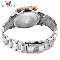 MINI FOCUS Men Watches Luxury Brand Stainless Steel Watch Mens Wristwatch Quartz Chronograph Sport Watch Men Waterproof Clock