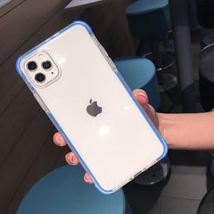 Transparent Colorful Frame Phone Case For iPhone 11 11 Pro Max X XR XS Max 8 7 6 6S Plus Soft Silicone Shockproof Bumper Cover