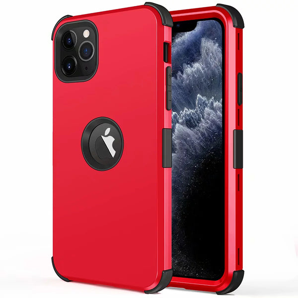 Shockproof Phone Case For iPhone 11Pro Max XR X XS Max 7 8 6 6sPlus 3 in 1 Hybrid Full Body Protect Anti-Knock Armor Phone Shell