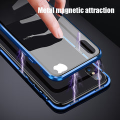 360 Magnetic Metal Phone Case For iphone 7 8 6 Plus Double Side Glass For iphone X XR XS MAX 6 6S plus 9H tempered glass Cover