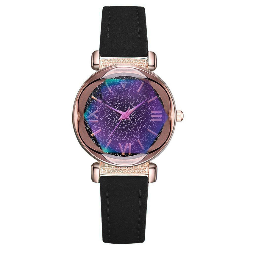 Best Selling Women Watches Fashion Leather Strap  Dial Ladies Quartz Wristwatch  Romantic Starry Sky Clock Gift Zegarki Damskie@