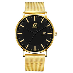 Reloj Hombre 2020 Luxury Mens Fashion Business Minimalist Watches Ultra Thin Stainless Steel Mesh Belt Analog Quartz Wrist Watch