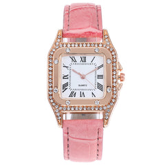Simple Women Watches Rhinestone Dial Luxury Watches Ladies Casual Leather Band Quartz Wristwatch Female Clock Zegarek Damski*M