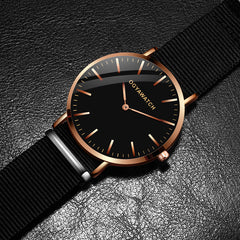 OGY Men's Watches Simple Time Luxury Sports Quartz-Watch Leather Strap Nylon Men Clock Wristwatch Reloj Hombre Relogio Masculino
