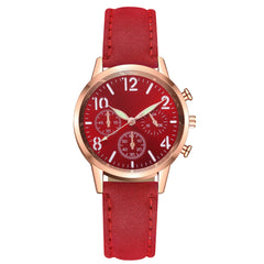 Women Watches Fashion Brand Stainless Steel Dial Solid Color Leather Strap Clock Ladies Quartz Wristwatch Gift Reloj Mujer *M