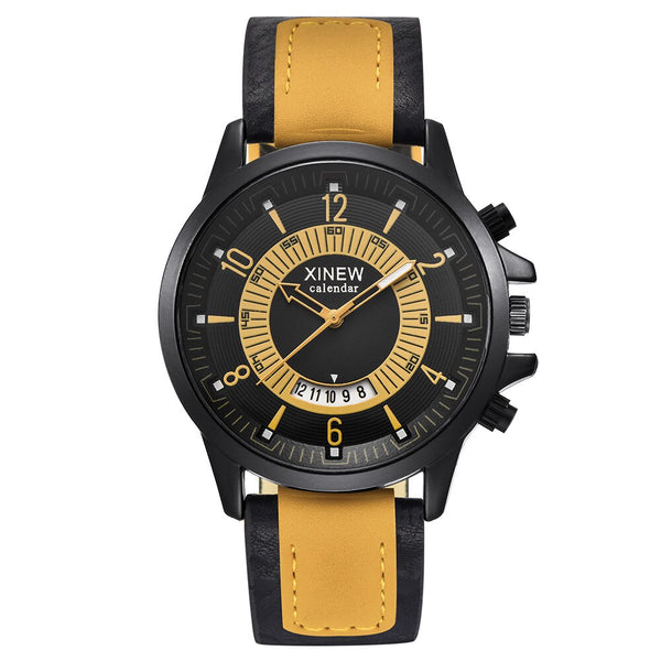 Men's Watch Military Sports Quartz Watches Luxury Green Leather Outdoor Fashion High Quality Clock Relogio Masculino