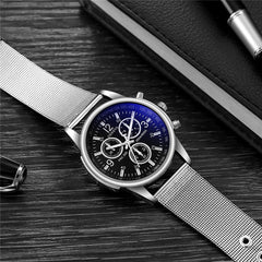 New Hours Geneva Men Watch UltraThin Stainless Steel Clock Male Blue Glass Sport Watch Men Wrist Watch relogio masculino relojes