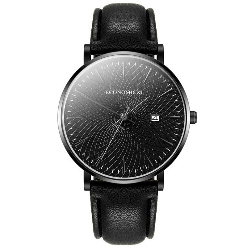 Minimalist Mens Fashion Business Watches Men Ultra Thin Stainless Steel Mesh Belt Calendar Analog Quartz Watch relogio masculino
